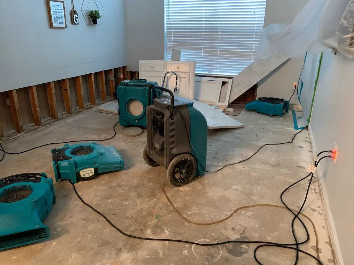 Dehumidifier in flood-cut room for Water Extraction & Removal in Searcy